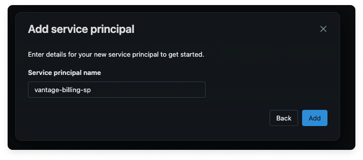 Add service principal