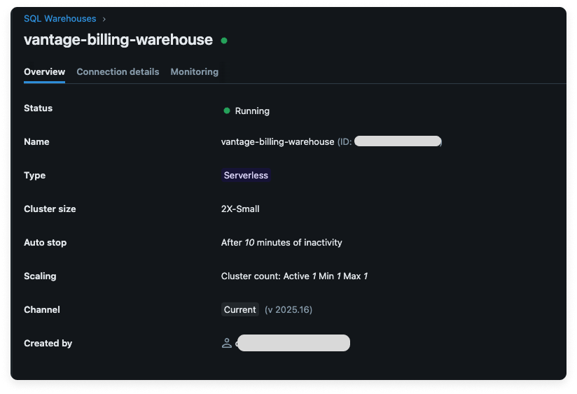 Copy warehouse ID