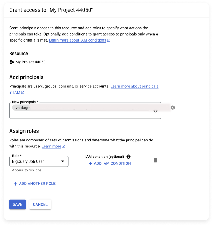 Grant GCP project access
