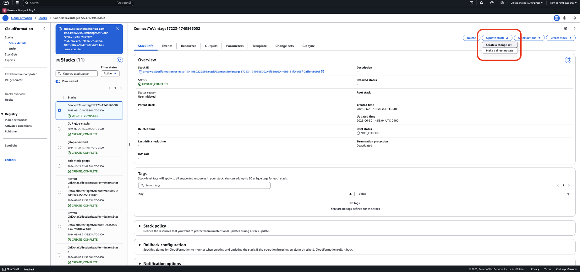 Cloudformation Console