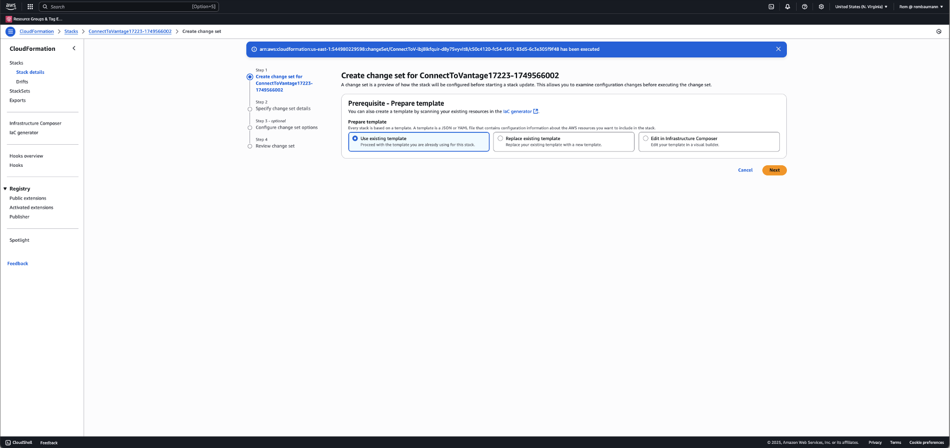 Cloudformation Console