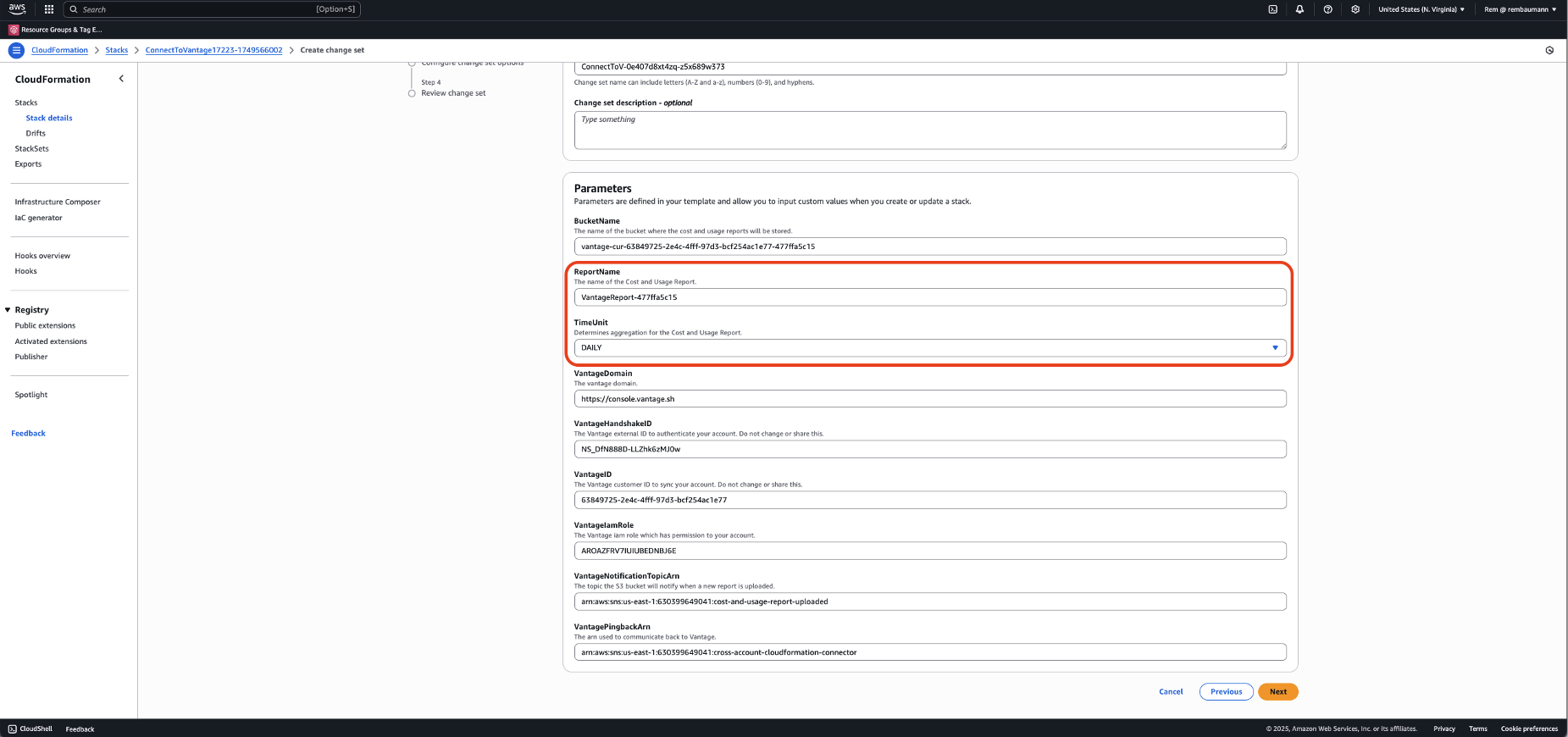 Cloudformation Console