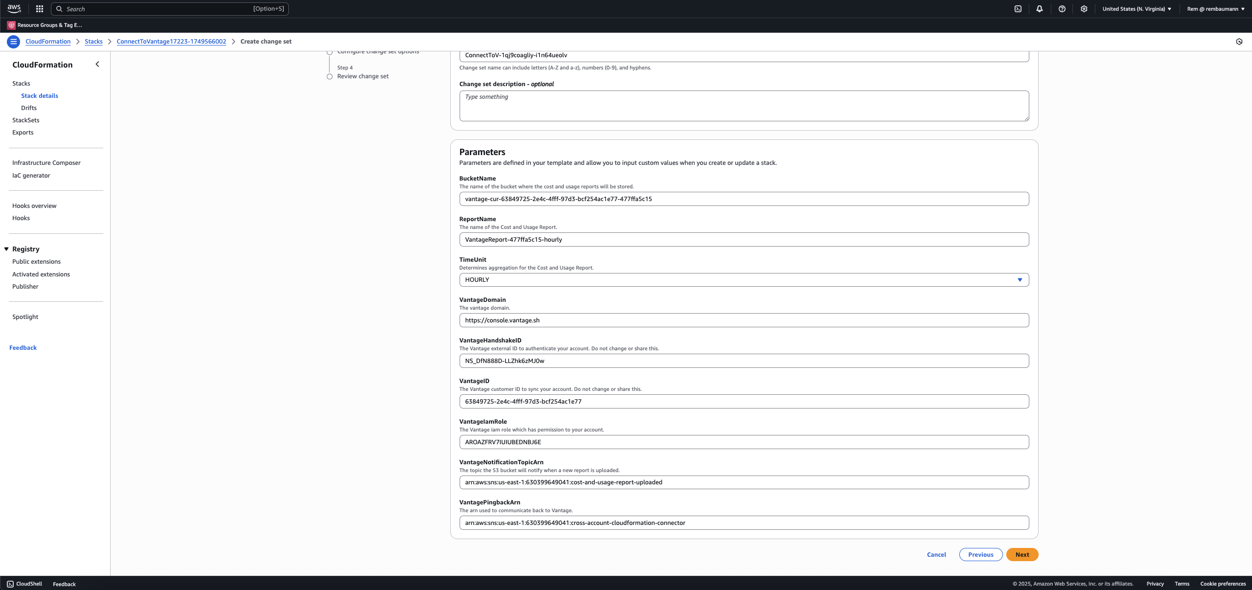 Cloudformation Console