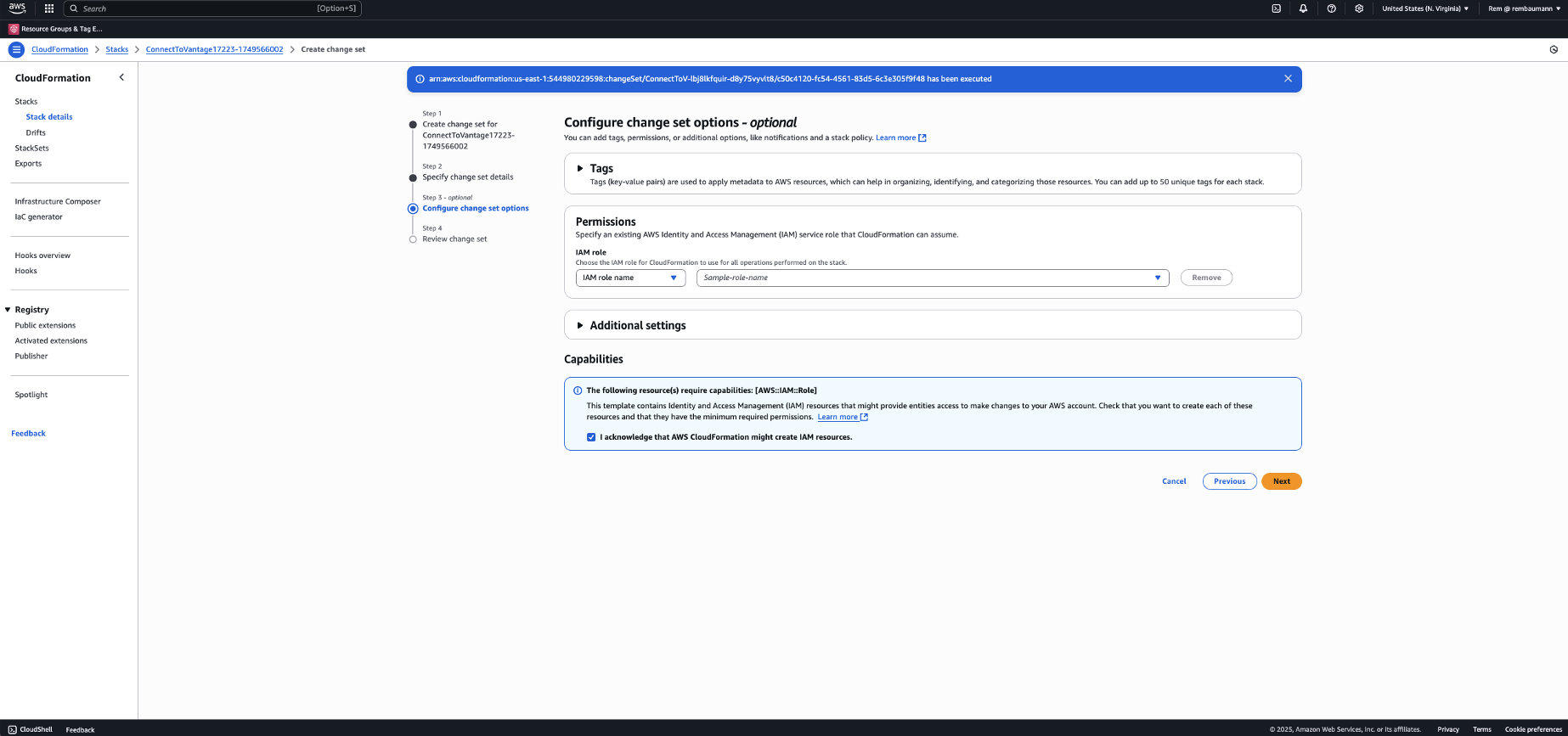 Cloudformation Console