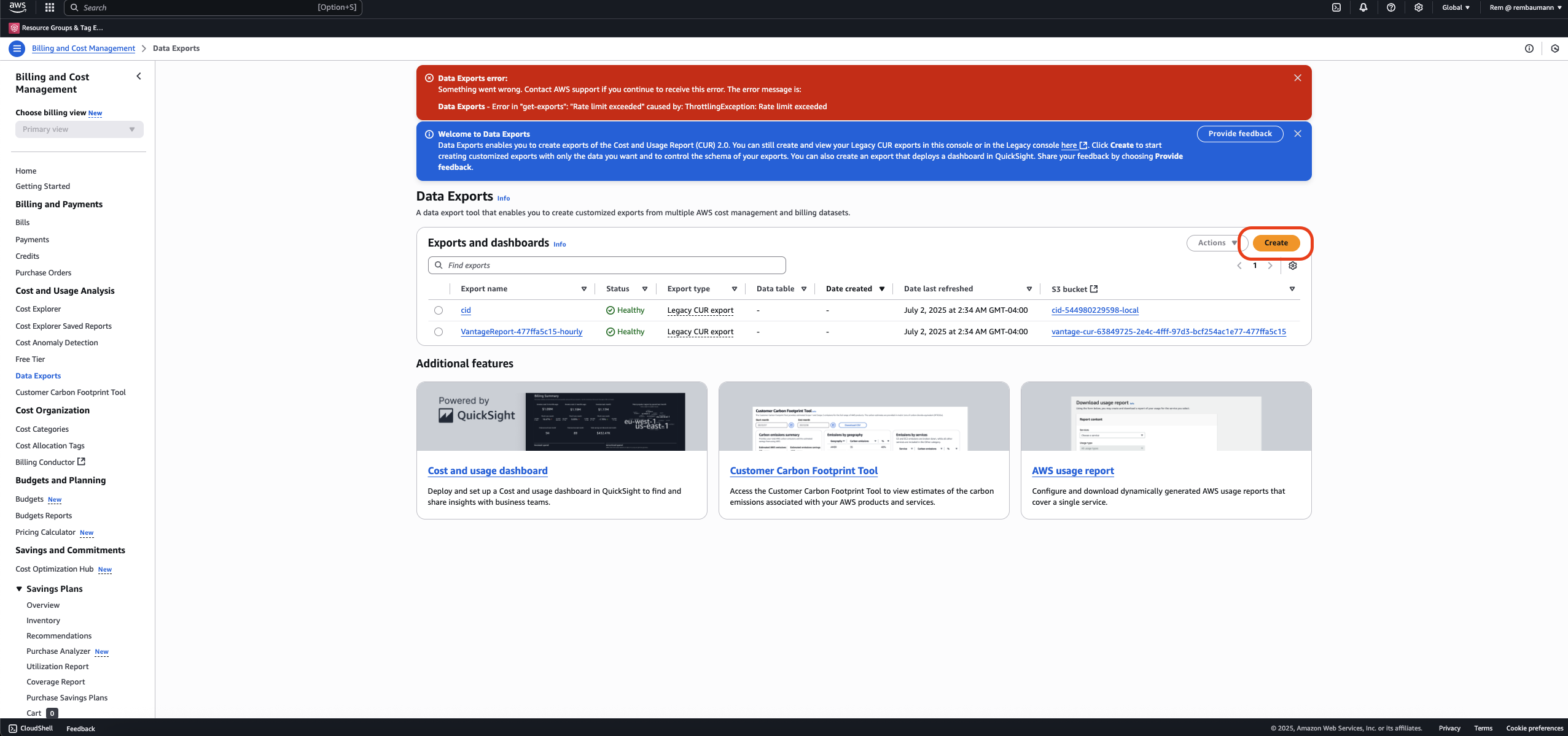 Cloudformation Console