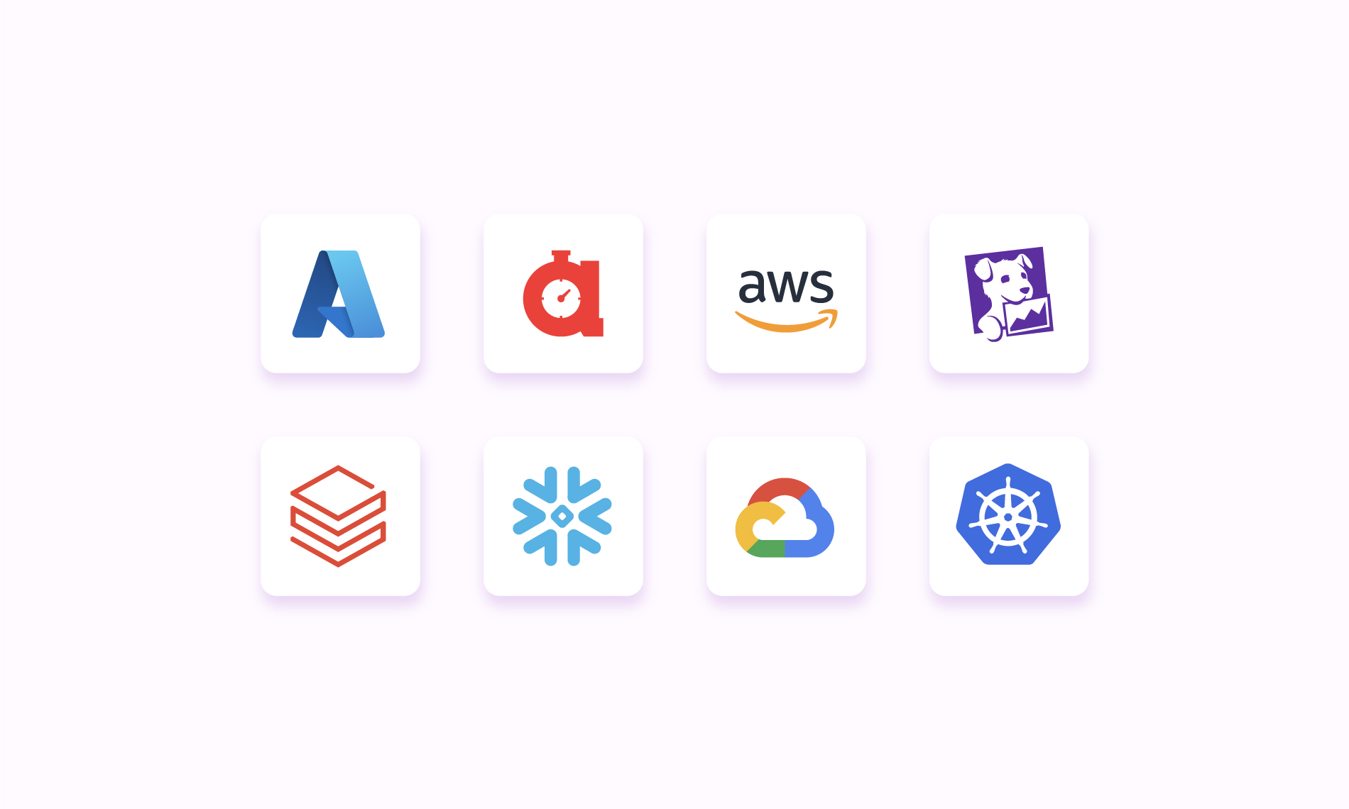 Diagram of cloud providers integrating with Vantage