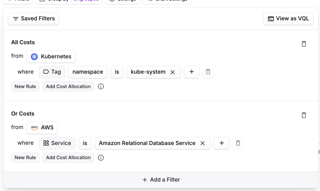 Kubernetes and AWS Cost Report filters